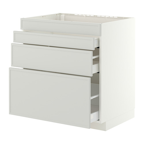 METOD/MAXIMERA 爐具底櫃附4面板/3抽屜