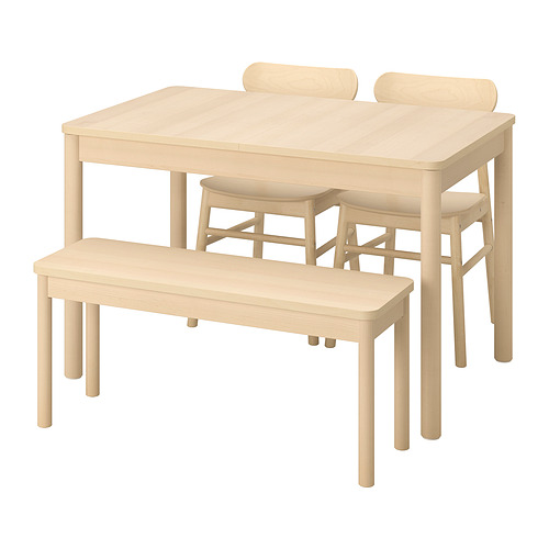 RÖNNINGE/RÖNNINGE - table with 2 chairs and bench | IKEA Taiwan Online - PE835552_S4