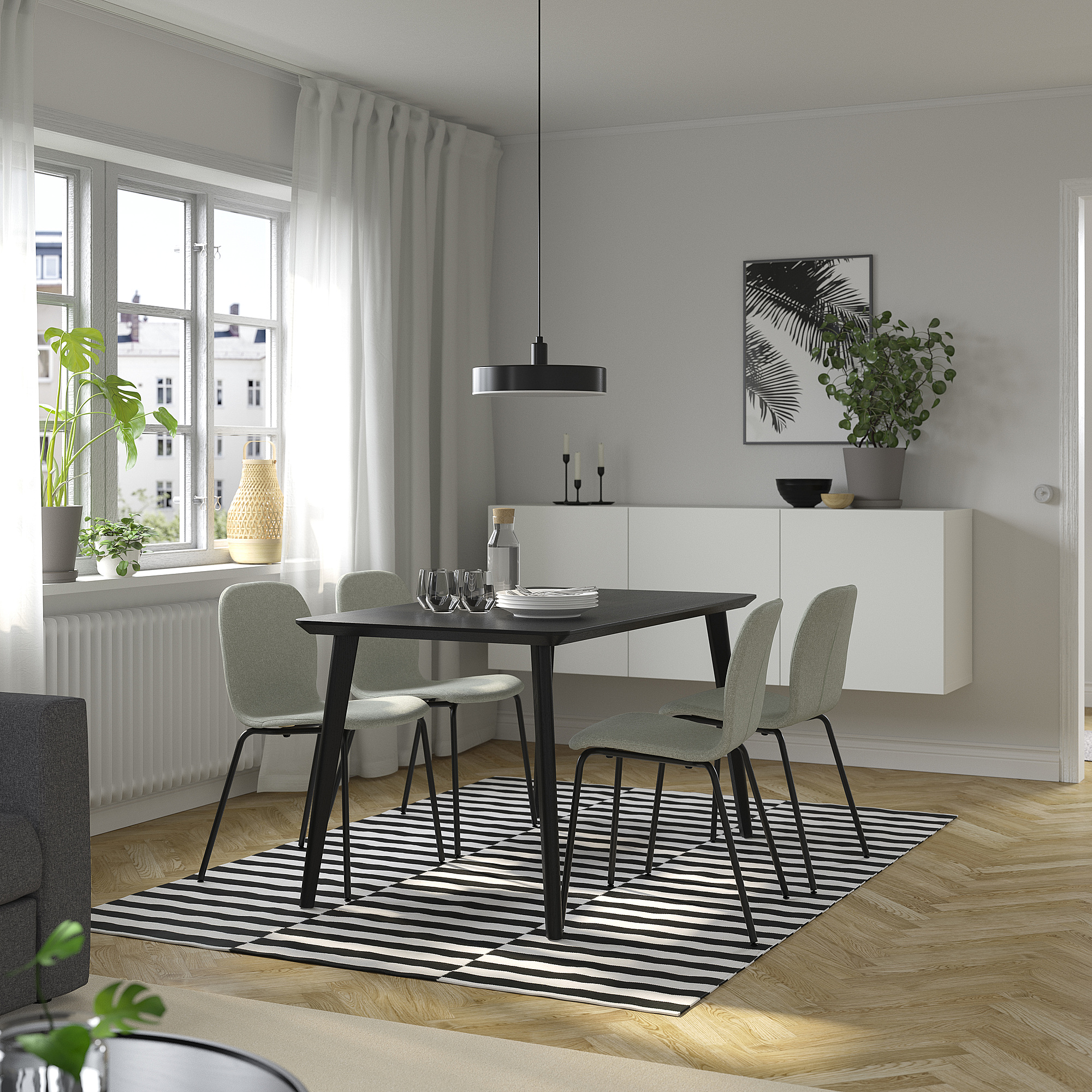 LISABO/KARLPETTER table and 4 chairs