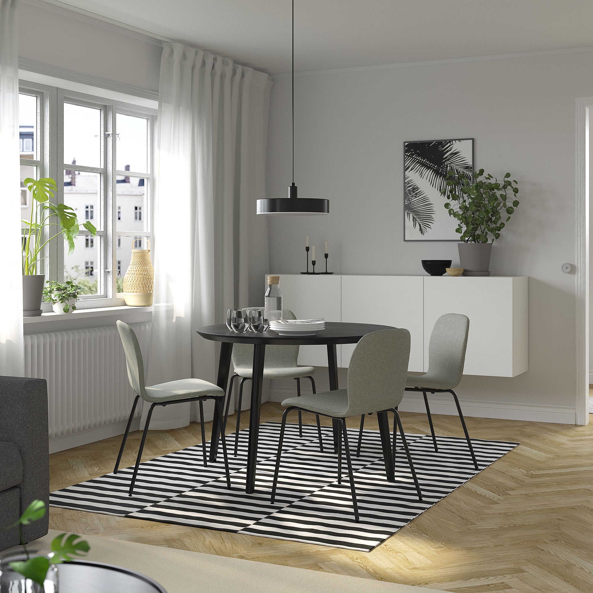 LISABO/KARLPETTER table and 4 chairs