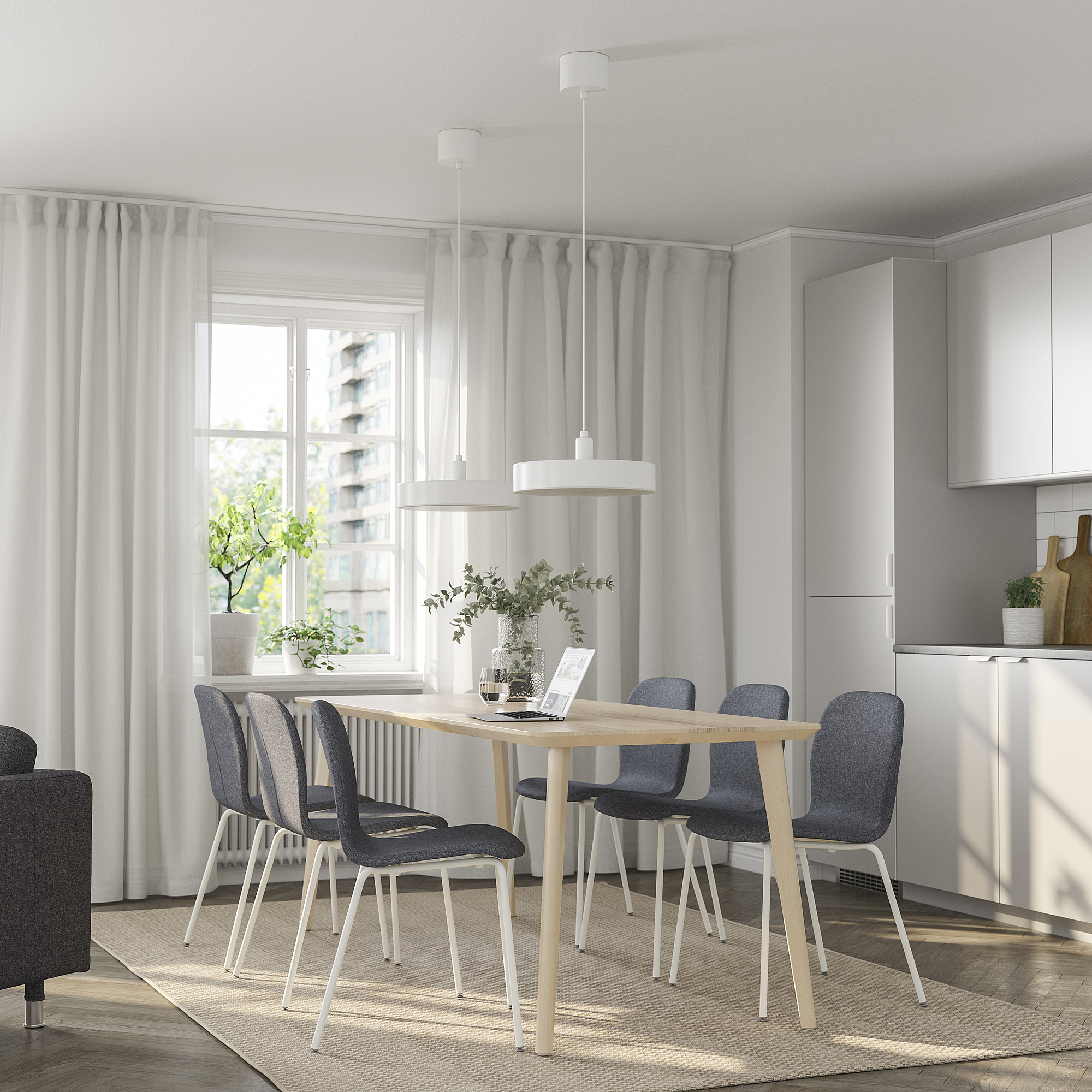 LISABO/KARLPETTER table and 6 chairs