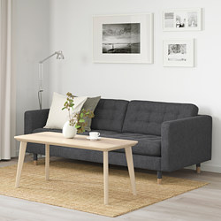 LANDSKRONA - 三人座沙發, Gunnared 深灰色/金屬 | IKEA 線上購物 - 39270307_S3