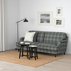 STOCKSUND - 3-seat sofa, Nolhaga dark green/black/wood | IKEA Taiwan Online - PE688270_S3