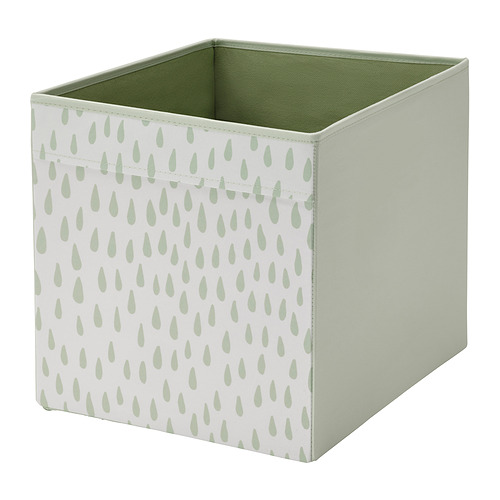 DRÖNA - 收納盒, 具圖案 淺綠色/白色 | IKEA 線上購物 - PE835618_S4