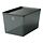 KUGGIS - 附蓋收納盒, 透明 黑色 | IKEA 線上購物 - PE835606_S1