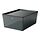 KUGGIS - box with lid, transparent black | IKEA Taiwan Online - PE835610_S1