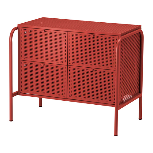 NIKKEBY - 抽屜櫃/4抽, 紅色 | IKEA 線上購物 - PE738504_S4