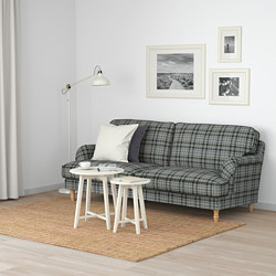 STOCKSUND - 3-seat sofa, Ljungen blue/light brown/wood | IKEA Taiwan Online - PE575077_S3