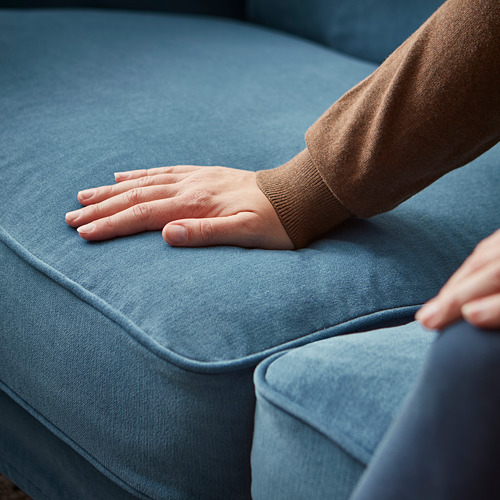 STOCKSUND - 3-seat sofa, Ljungen blue/black/wood | IKEA Taiwan Online - PE790136_S4