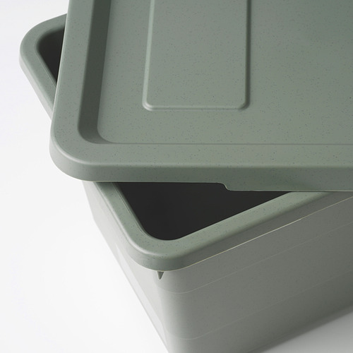 SOCKERBIT - 附蓋收納盒, 灰綠色 | IKEA 線上購物 - PE835628_S4