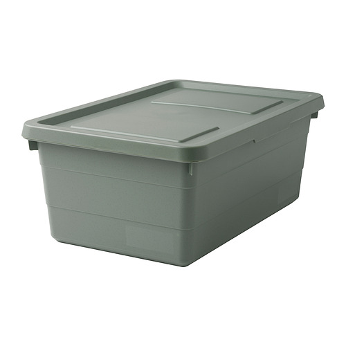 SOCKERBIT - 附蓋收納盒, 灰綠色 | IKEA 線上購物 - PE835629_S4