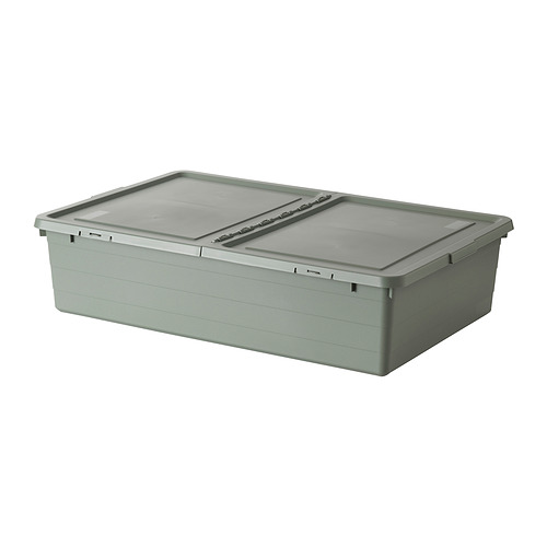 SOCKERBIT - storage box with lid, grey-green | IKEA Taiwan Online - PE835635_S4