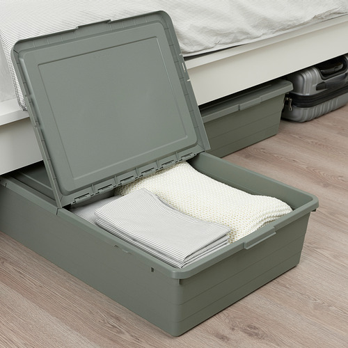 SOCKERBIT - 附蓋收納盒, 灰綠色 | IKEA 線上購物 - PE835636_S4