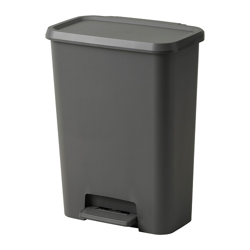 KNÖCKLA - pedal bin, dark grey, 50 l | IKEA Taiwan Online - PE835654_S4