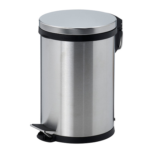 SNÖRPA - 腳踏式垃圾桶, 不鏽鋼, 12 公升| IKEA 線上購物