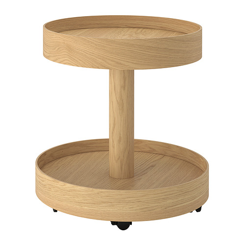 STOCKHOLM 2025 - side table on castors, oak veneer | IKEA Taiwan Online - PE981782_S4