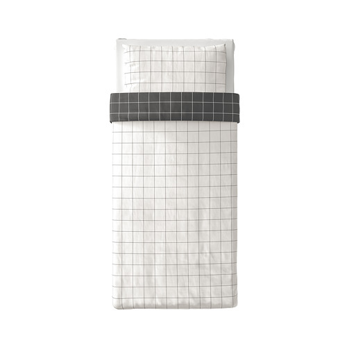 VITKLÖVER duvet cover and pillowcase