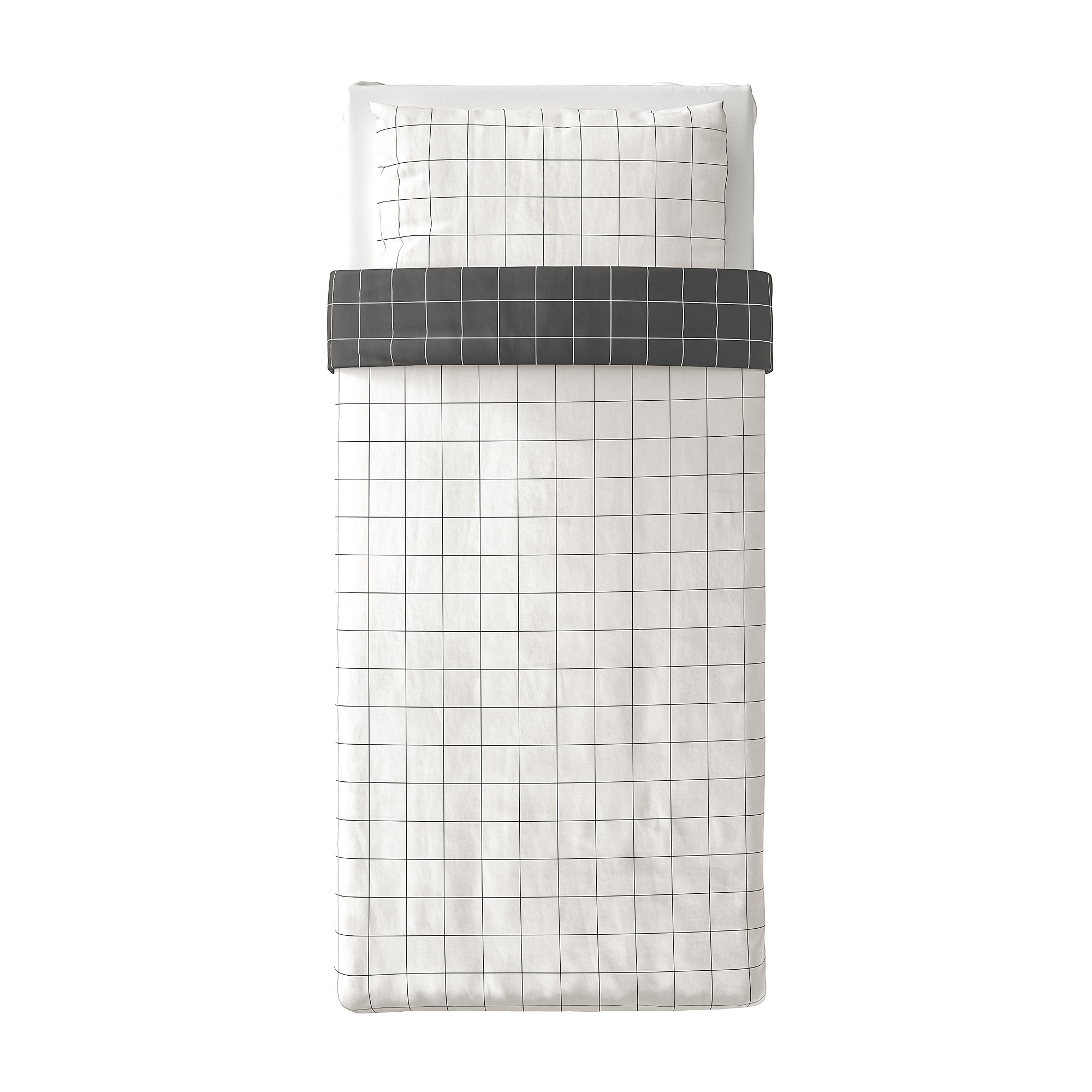 VITKLÖVER duvet cover and pillowcase