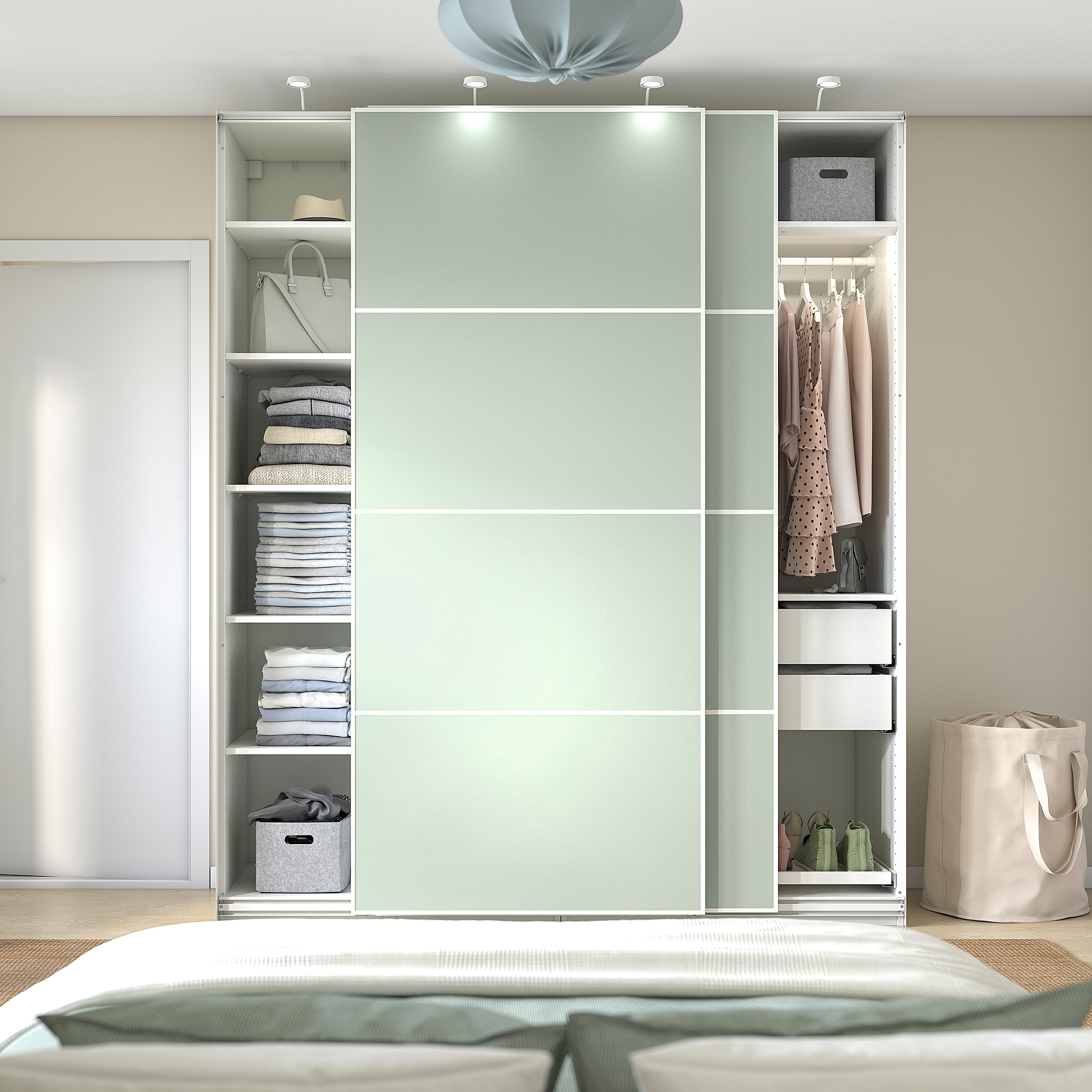 PAX/MEHAMN wardrobe with sliding doors