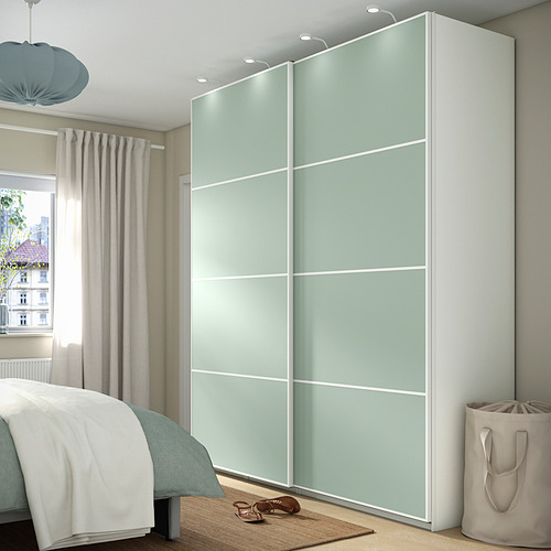 PAX/MEHAMN wardrobe with sliding doors