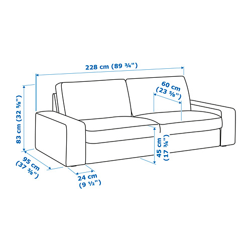KIVIK - 三人座沙發, Tibbleby 米色/灰色 | IKEA 線上購物 - PE776725_S4