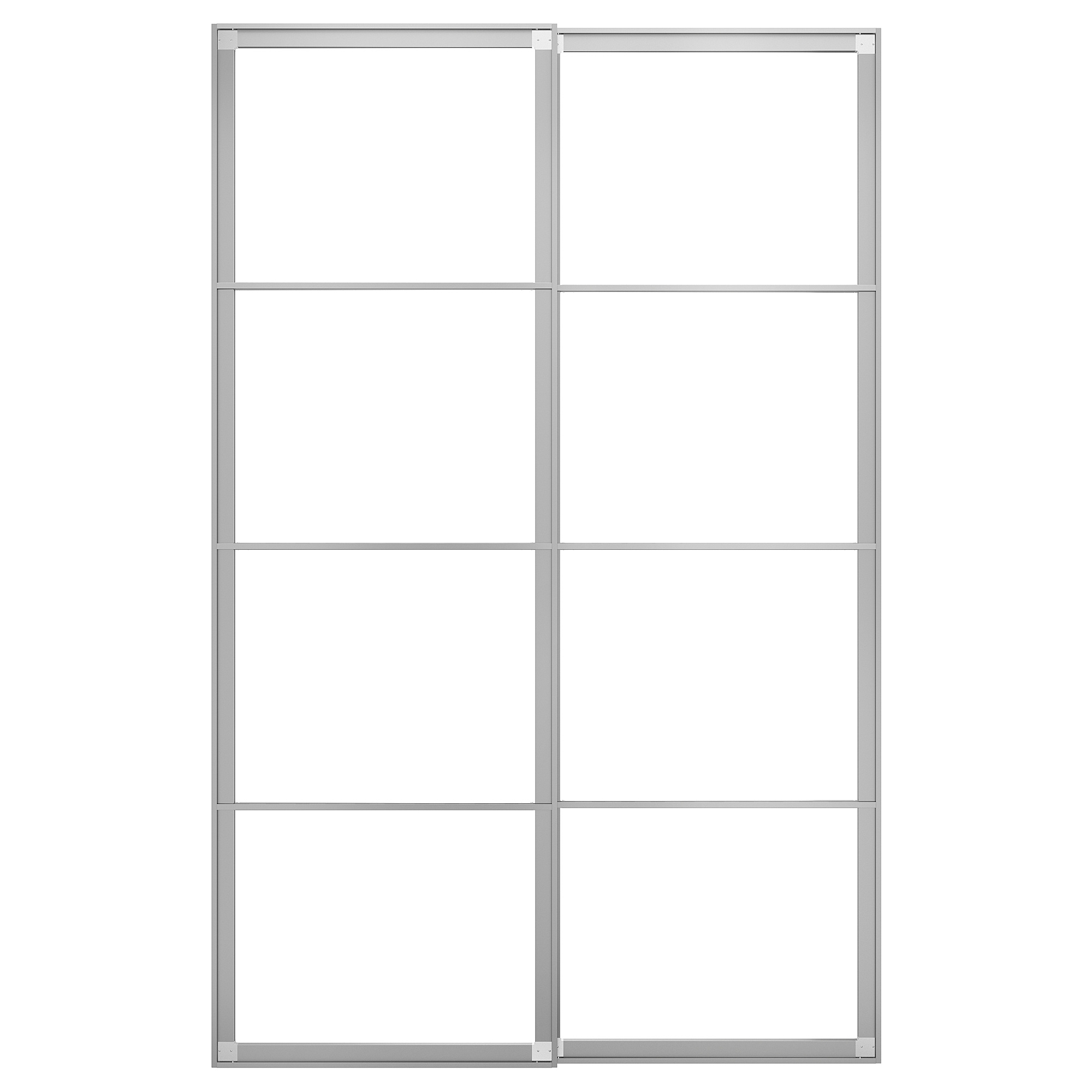 PAX pair of sliding door frames w rail