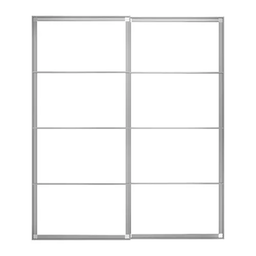 PAX - pair of sliding door frames w rail, aluminium, 200x236 cm | IKEA Taiwan Online - PE835746_S4