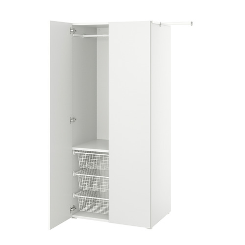 PLATSA - 雙門衣櫃/衣櫥, 白色/Fonnes 白色, 110-127x57x181 公分 | IKEA 線上購物 - PE835798_S4