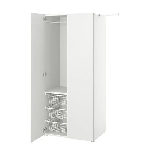 PLATSA - 雙門衣櫃/衣櫥, 白色/Fonnes 白色, 110-127x57x181 公分 | IKEA 線上購物 - PE835798_S4