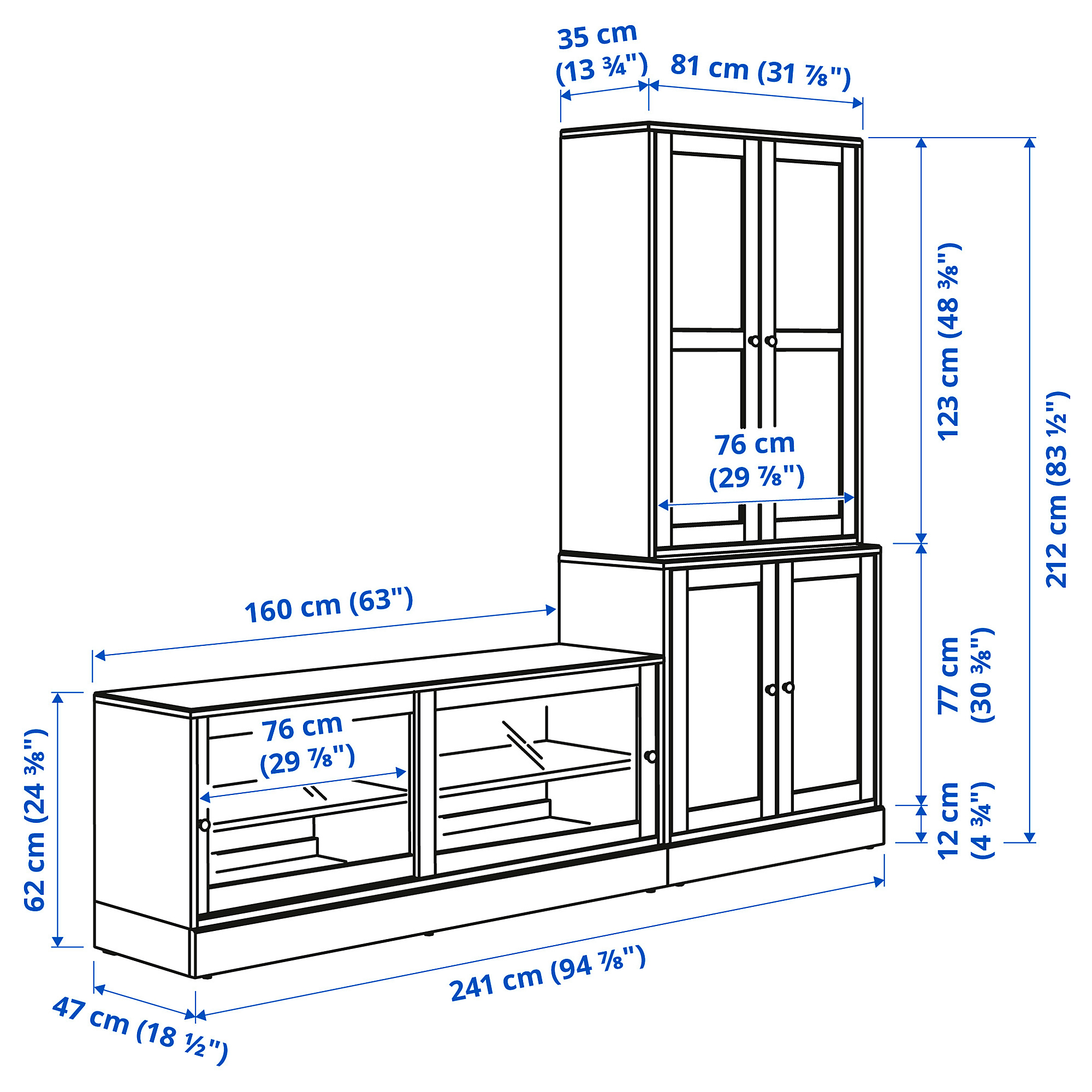 HAVSTA TV storage combination