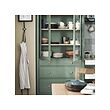 HEMNES glass-door cabinet with 3 drawers