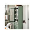 HEMNES glass-door cabinet with 3 drawers