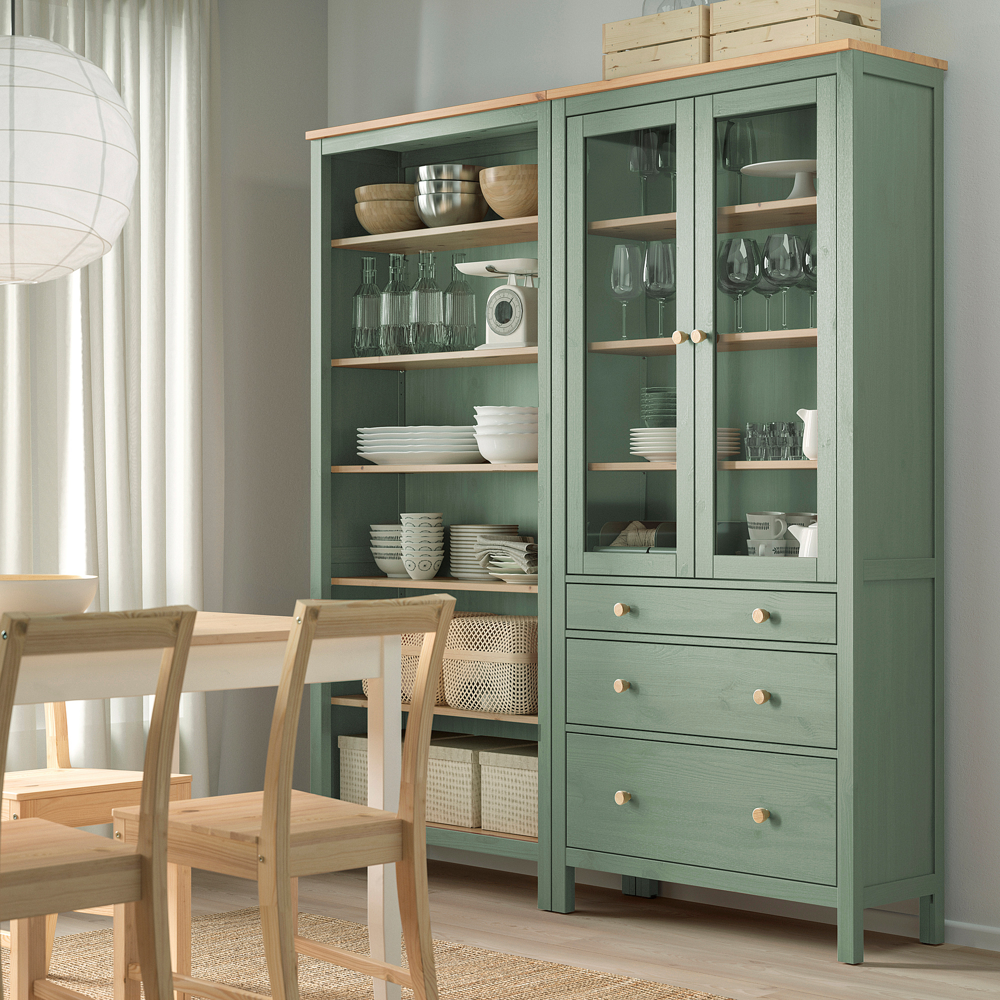 HEMNES storage combination w doors/drawers