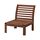 ÄPPLARÖ - one-seat section, outdoor, brown stained | IKEA Taiwan Online - PE737002_S1