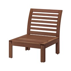 ÄPPLARÖ - easy chair, outdoor, brown stained/Frösön/Duvholmen beige | IKEA Taiwan Online - PE736956_S3
