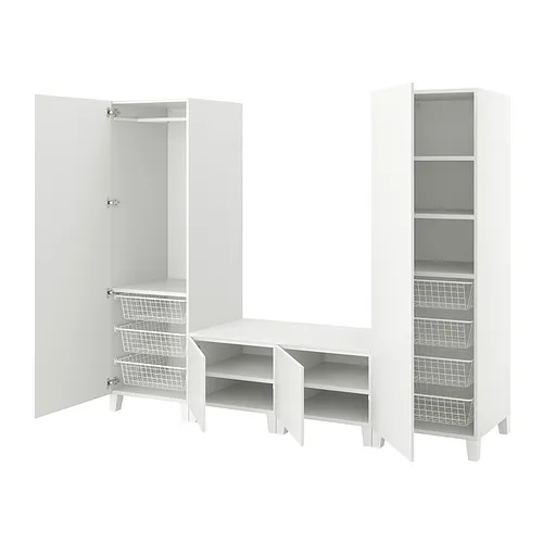 PLATSA - 四門衣櫃/衣櫥, 白色/Fonnes 白色, 240x57x191 公分 | IKEA 線上購物 - PE835800_S4