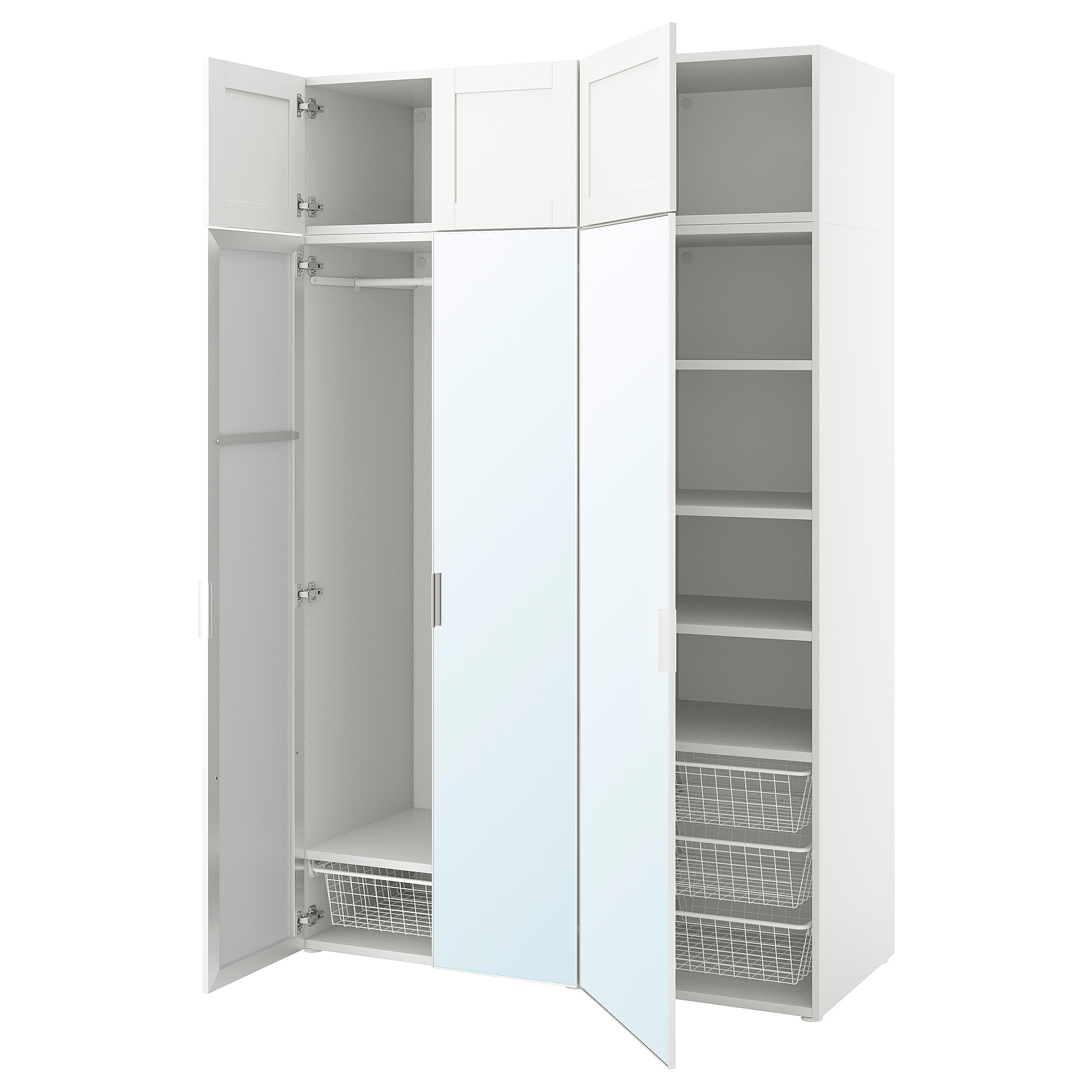 PLATSA wardrobe w 6 doors