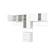 PLATSA wardrobe with 9 doors+4 drawers