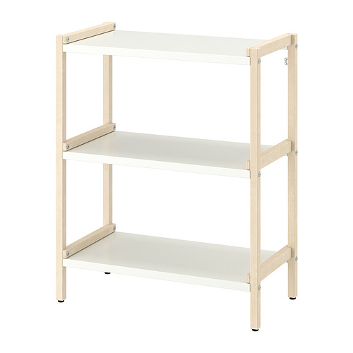EKENABBEN - open shelving unit, aspen/white, 70x34x86 cm | IKEA Taiwan Online - PE835815_S4