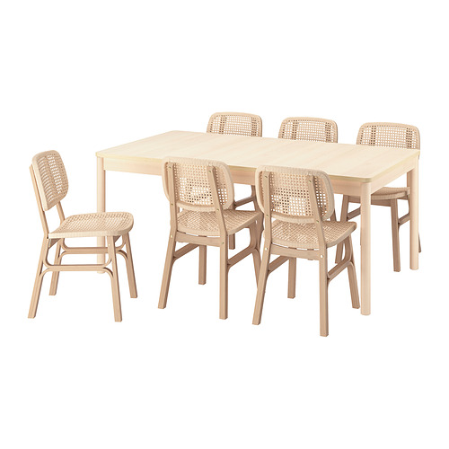 RÖNNINGE/VOXLÖV table and 6 chairs
