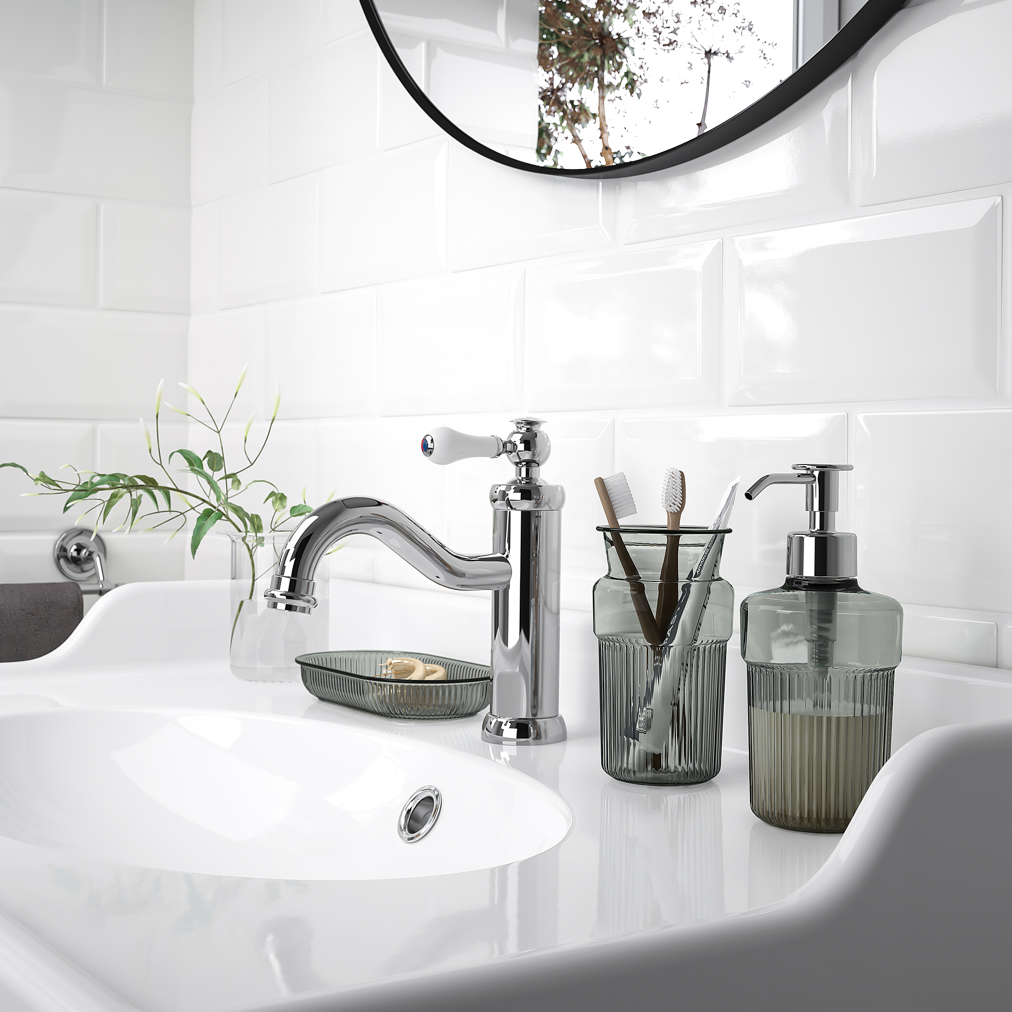 BROFJÄRDEN 3-piece bathroom set