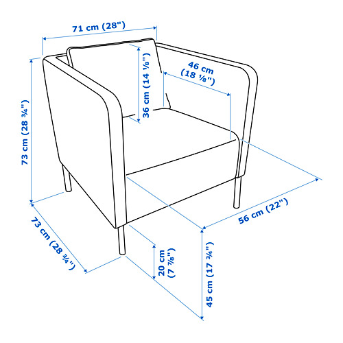 EKERÖ - armchair, Skiftebo dark grey | IKEA Taiwan Online - PE694518_S4