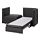 VALLENTUNA - 2-seat modular sofa with sofa-bed, and storage/Murum black | IKEA Taiwan Online - PE737184_S1
