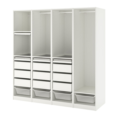 PAX - 衣櫃/衣櫥組合, 白色, 200x58x201 公分 | IKEA 線上購物 - PE776771_S4