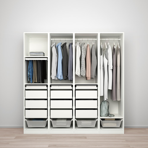 PAX/REINSVOLL/VIKEDAL - wardrobe combination, white/grey-beige mirror glass | IKEA Taiwan Online - PE776774_S4
