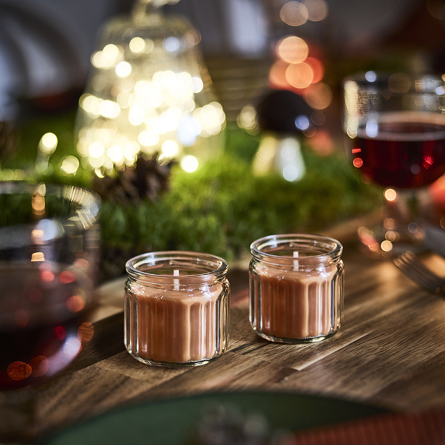HÖKGÖK scented candle in glass