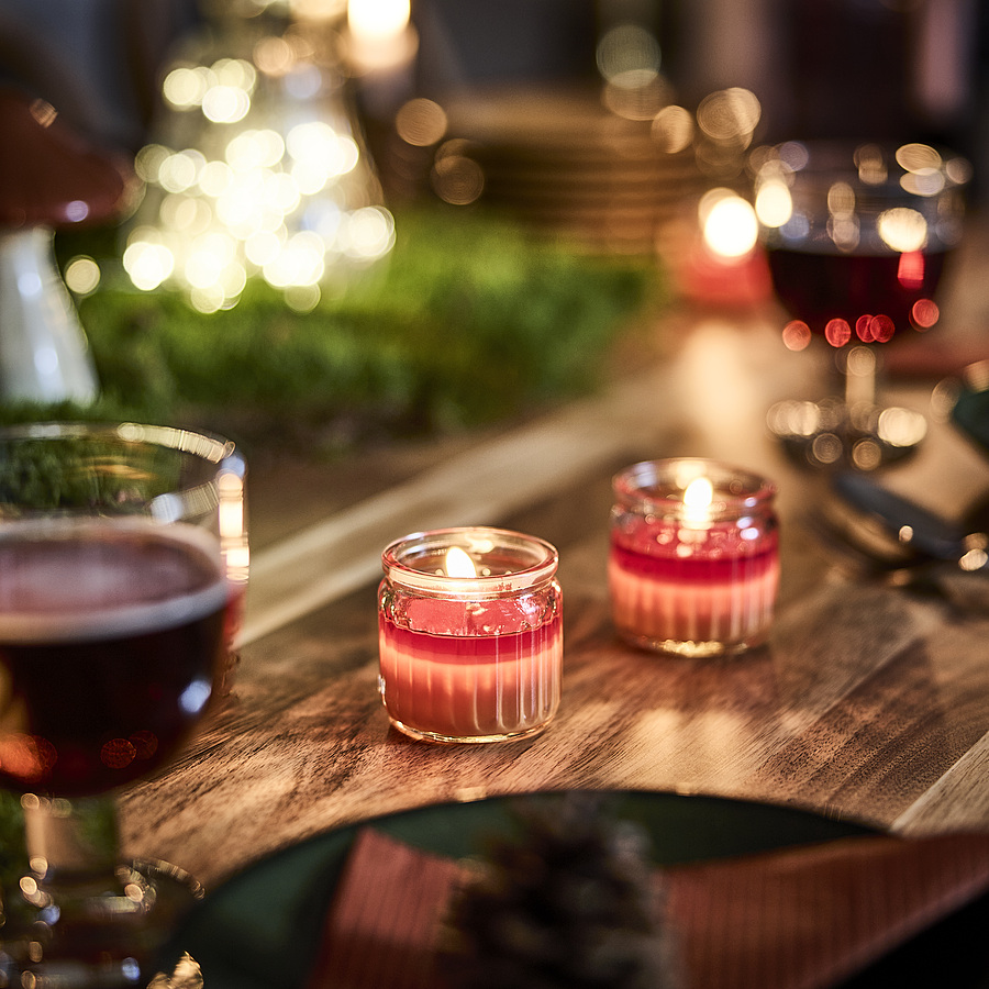 HÖKGÖK scented candle in glass