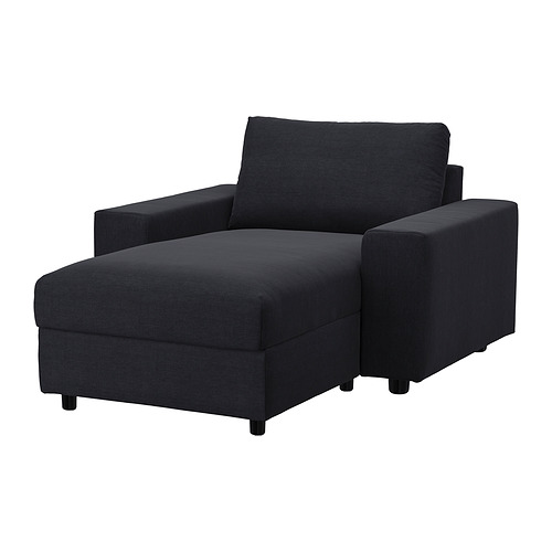 VIMLE - 躺椅, 有寬敞扶手/Saxemara 黑藍色 | IKEA 線上購物 - PE836071_S4