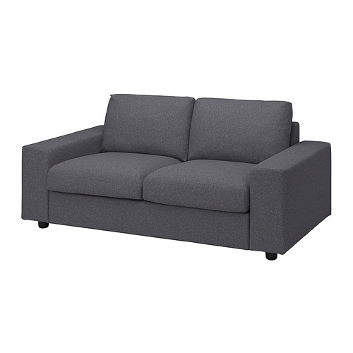 VIMLE - cover for 2-seat sofa, with wide armrests/Gunnared medium grey | IKEA Taiwan Online - PE836073_S4