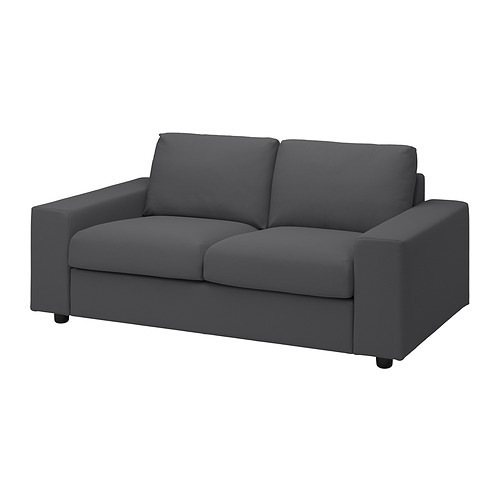 VIMLE - cover for 2-seat sofa, with wide armrests/Hallarp grey | IKEA Taiwan Online - PE836075_S4